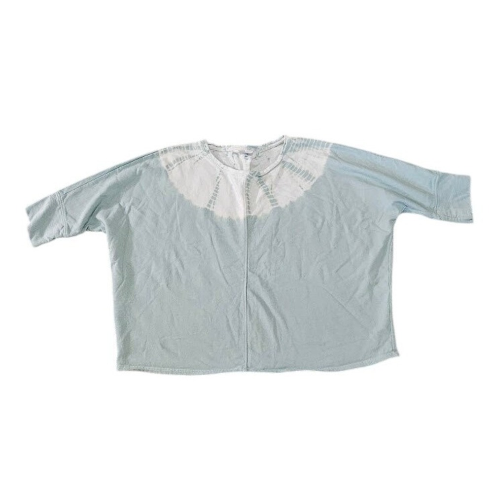 Pure Jill J. Jill Blue Tie Dye Organic Cotton Sweatshirt Women XL Petite Shirt